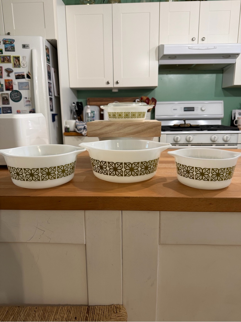 Green Verde Pyrex